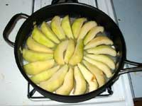 Here is an example using thick cut apples